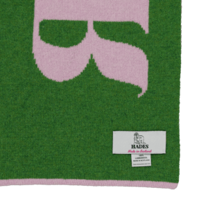 Semaine tastemaker Luke Edward Hall Hades Exclusive Wool Pink and Green Scarf