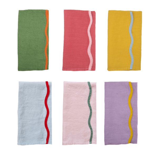 Semaine tastemaker Matilda Goad recommends own scallop trim linen napkins