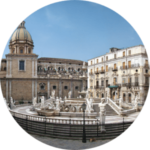 Merlin Labron-Johnson travel pick is a bar on the piazza in Palermo, Sicily