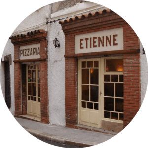 Sarah Ben Romdane chooses her top places to explore for Semaine magazine - the image shows the storefront of the restaurant Chez Etienne in Marseille. 