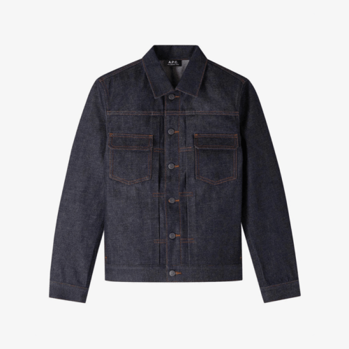 Japanese selvedge denim work jacket by A.P.C chosen by Mickalene Thomas for Semaine.