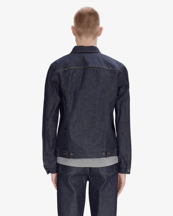 Japanese selvedge denim work jacket by A.P.C chosen by Mickalene Thomas for Semaine.