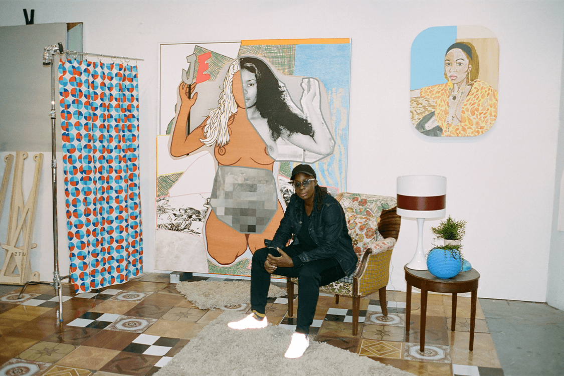 Mickalene Thomas Studio Photograph for Semaine Tastemaker page