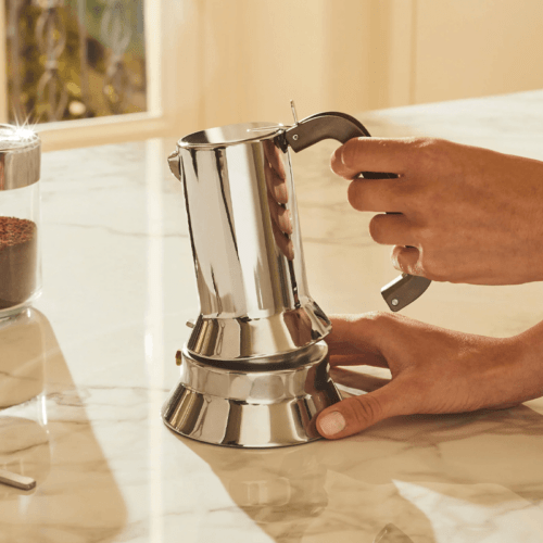 Alessi 9090 Espresso Coffee Maker chosen by Semaine Tastemaker Sky High Farm's Sarah Workneh.