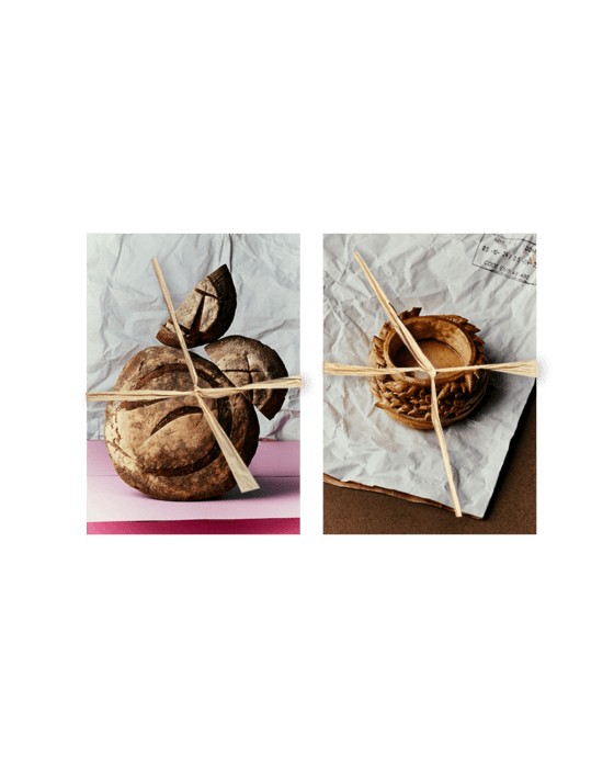 Postcard Set of 7 bread sculpture postcards, Semaine x Poilâne for Le Pain de la Semaine