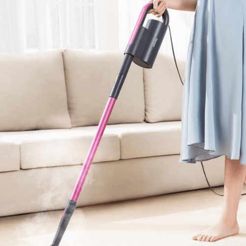 Schenley hand held steam cleaner and mop usage, chosen by Semaine Tastemaker Paris Starn.