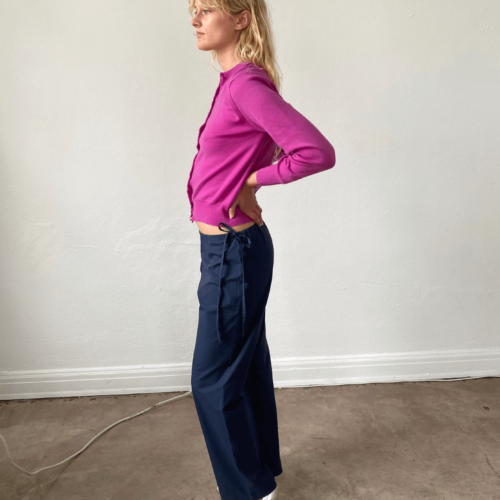 Brooke Callahan Tie Pants Navy, in collaboration with Semaine for Gelée Marché.