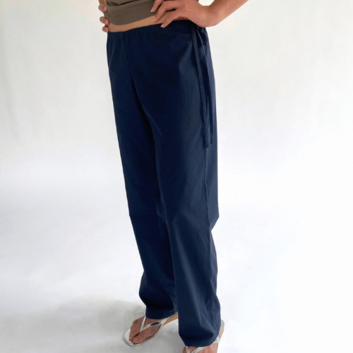 Brooke Callahan Tie Pants Navy, in collaboration with Semaine for Gelée Marché.