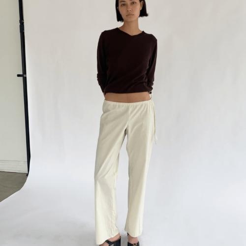 Brooke Callahan Tie Pants Rice, in collaboration with Semaine for Gelée Marché.