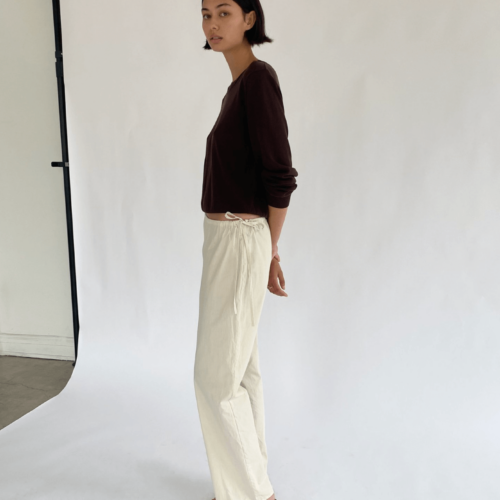 Brooke Callahan Tie Pants Rice, in collaboration with Semaine for Gelée Marché.