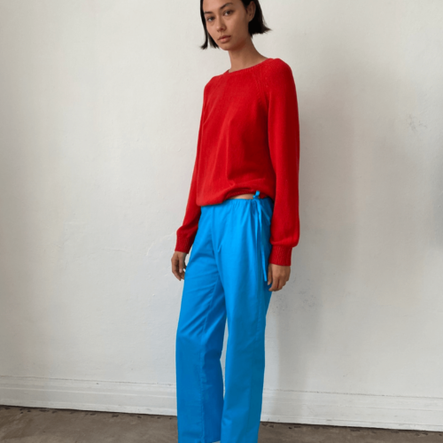 Brooke Callahan Tie Pants Turquoise, in collaboration with Semaine for Gelée Marché.