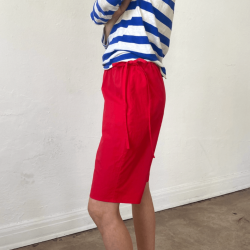 Brooke Callahan Tie Shorts Red, in collaboration with Semaine for Gelée Marché.