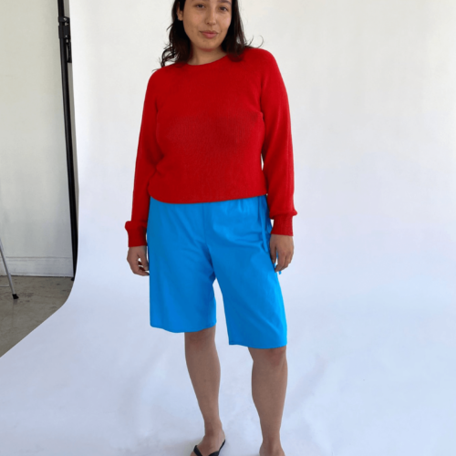 Brooke Callahan Tie Shorts Turquoise, in collaboration with Semaine for Gelée Marché.