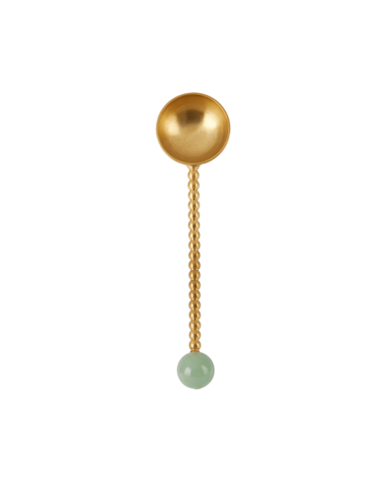 Natalia Criado Green Sphere Spoon, in collaboration with Semaine for Gelée Marché.