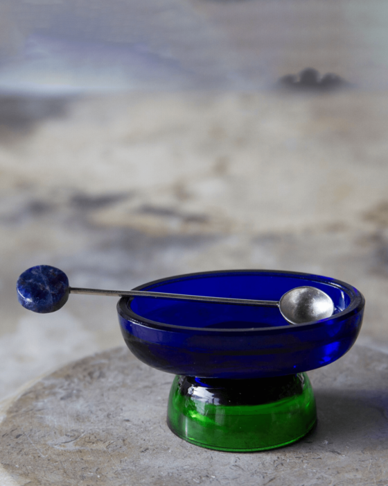 Natalia Criado Blue Simple Spoon, in collaboration with Semaine for Gelée Marché.