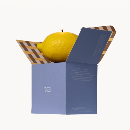 Nonna's Grocer Scented Lemon Candle, in collaboration with Semaine for Gelée Marché.