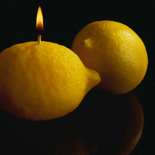 Nonna's Grocer Scented Lemon Candle, in collaboration with Semaine for Gelée Marché.