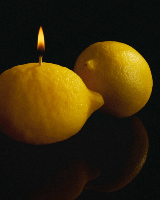 Nonna's Grocer Scented Lemon Candle, in collaboration with Semaine for Gelée Marché.