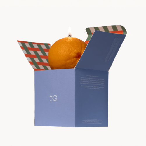 Nonna's Grocer Scented Orange Candle, in collaboration with Semaine for Gelée Marché.