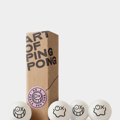 Mr. A Art of Ping Pong Ball Set Packaging, created in collaboration with Semaine Tastemaker Andre Saraiva.