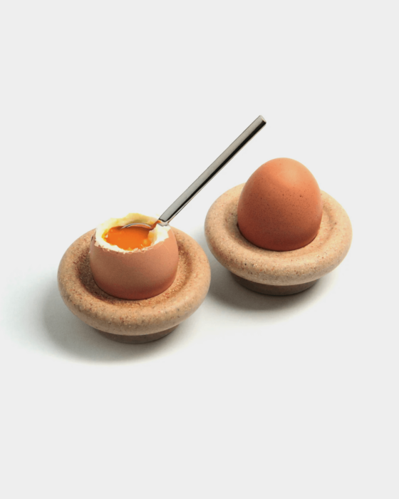 Atelier Barb SHell Egg Cup Set of 2, for Semaine x Poilâne Le Pain de la Semaine Shop.